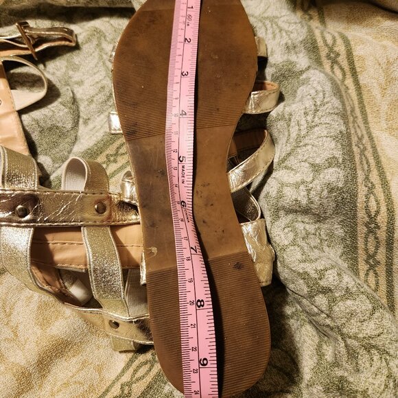 Womens gold gladiator sandals - Picture 4 of 4